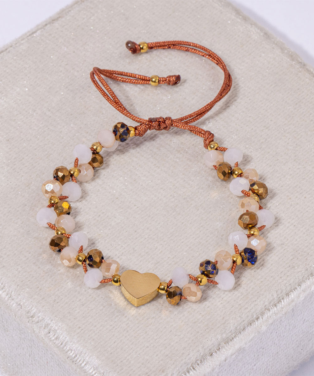 Pulsera Corazón Pasante | acero inoxidable | pulsera artesanal | Mellany Joyas